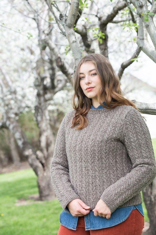 Brooklyn Tweed Rockcress | Cabled Pullover