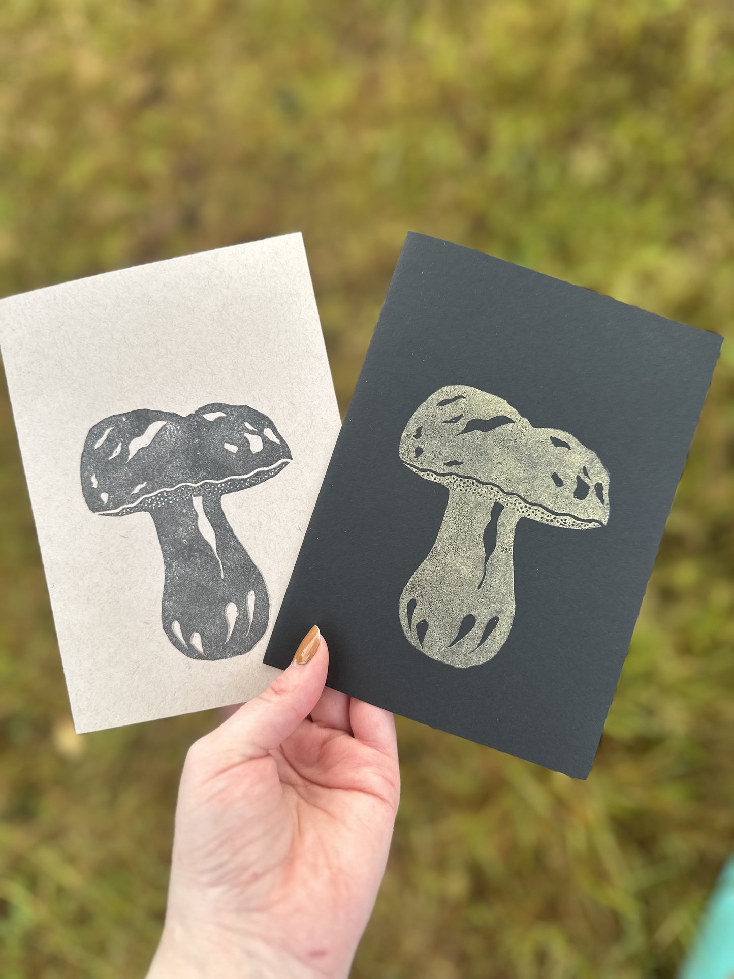 Mushroom Stamp Carving & Printing