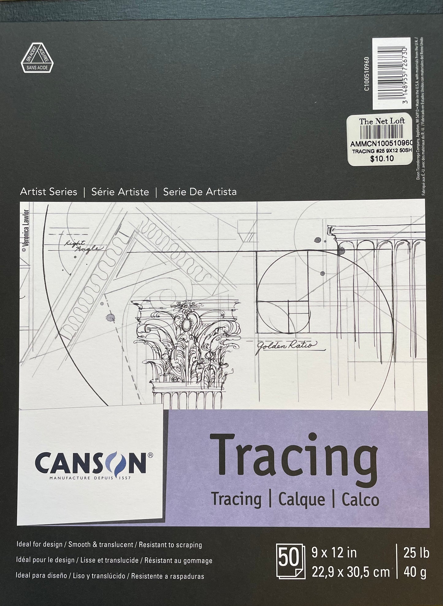 Canson Artist Series Tracing Pads 25 lb