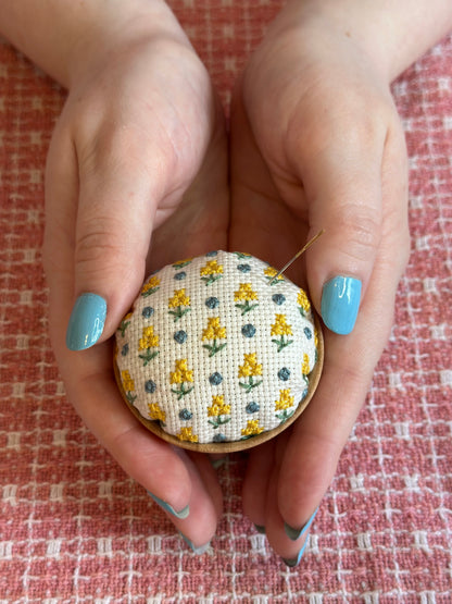 Spring Needlework Pincushion Class