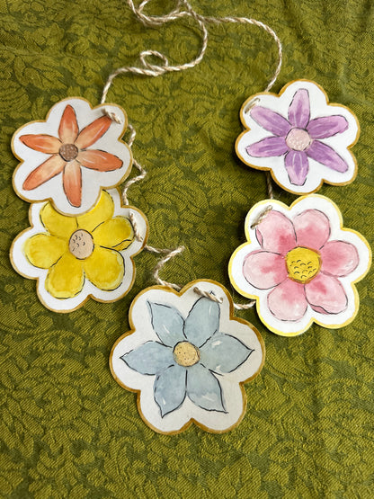 Spring Watercolor Flower Garland
