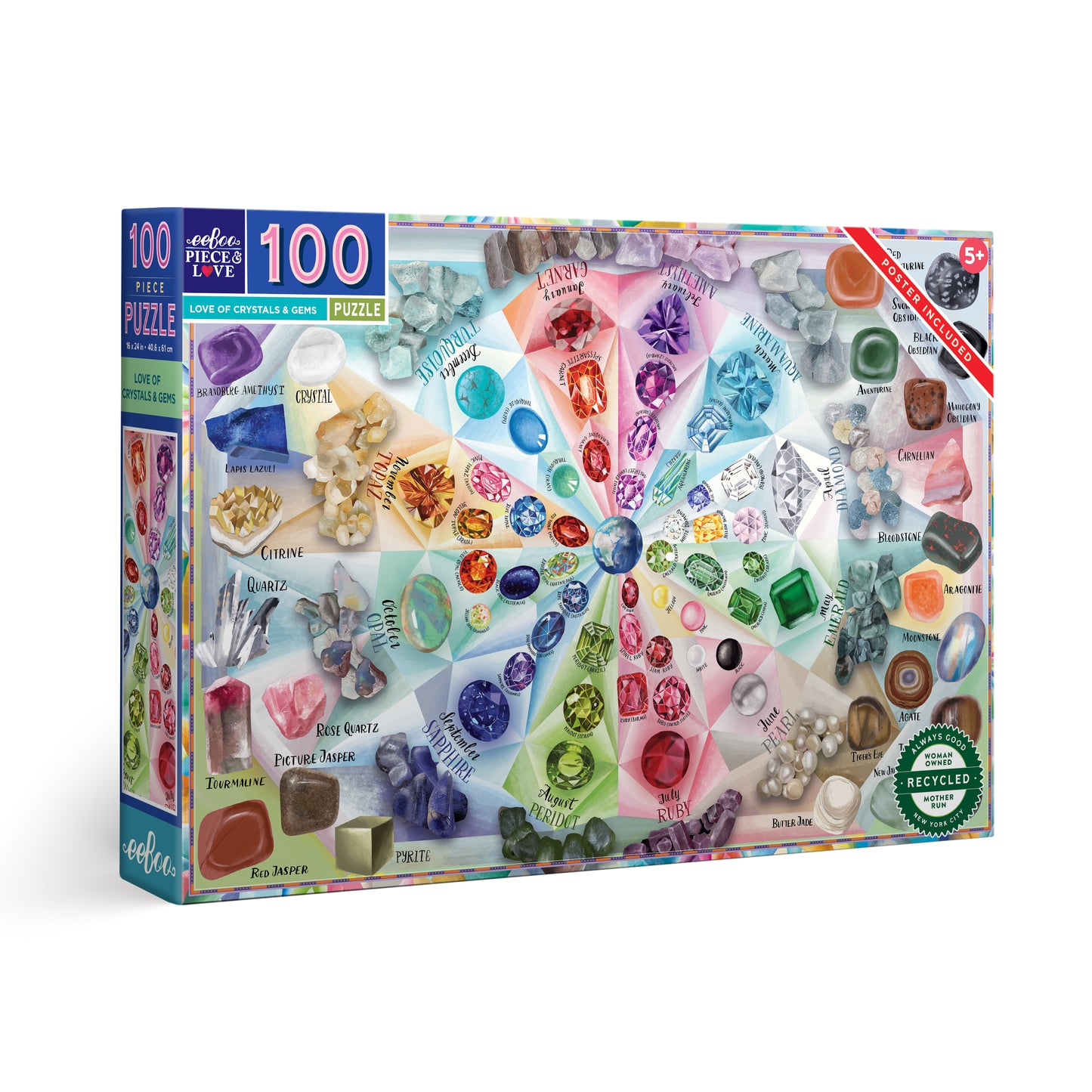 LOVE OF CRYSTALS & GEMS 100 PC