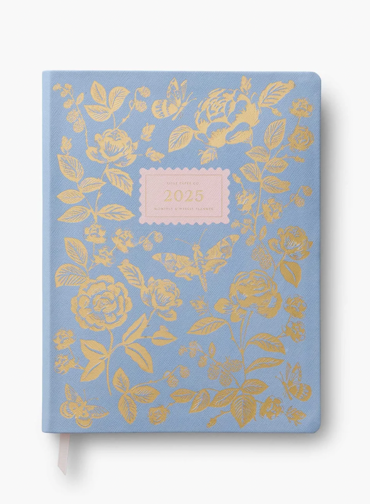 2025 English Rose 12-Month Bookbound Planner