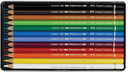 POLYCHROMOS 12 COLOR TIN by Faber Castel