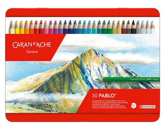 Caran d"Ache Pablo Metal Box 30 Colored Pencils