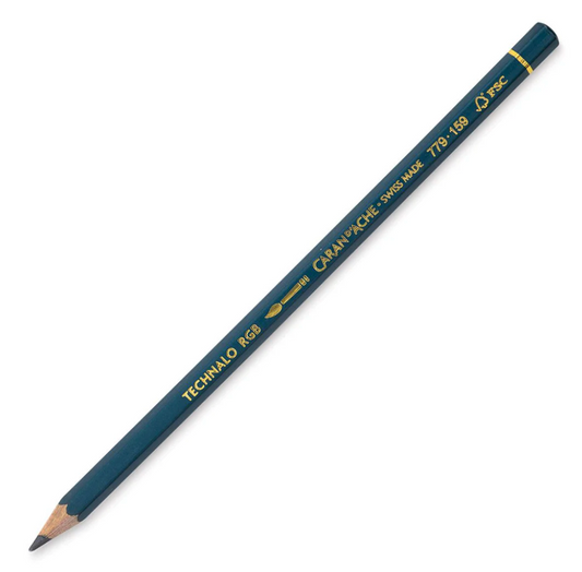 Caran D'Ache Technalo RGB Watersoluable Graphite Pencil 3B  Prussian Blue