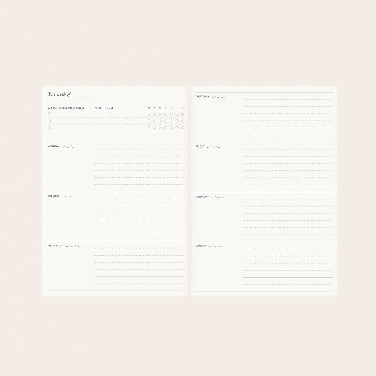 HERBARIUM | LINEN-BOUND UNDATED PLANNER