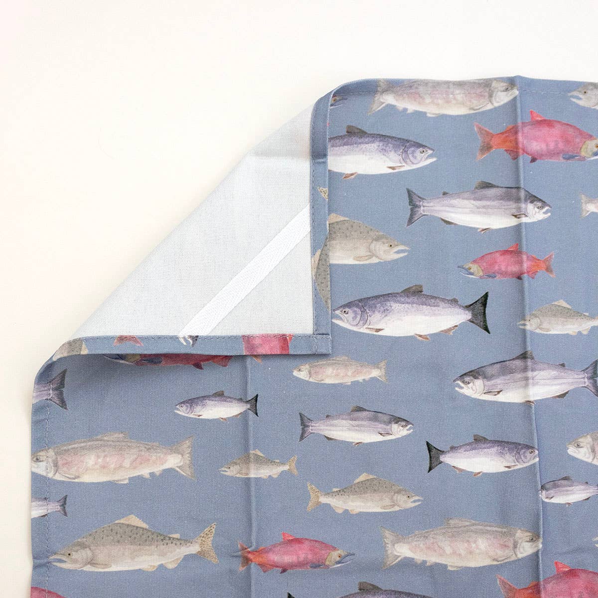 Salmon Tea Towel - Organic Cotton Kitchen Towel