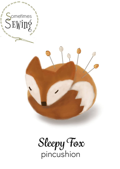 Sleepy Fox Pincushion Sewing Pattern