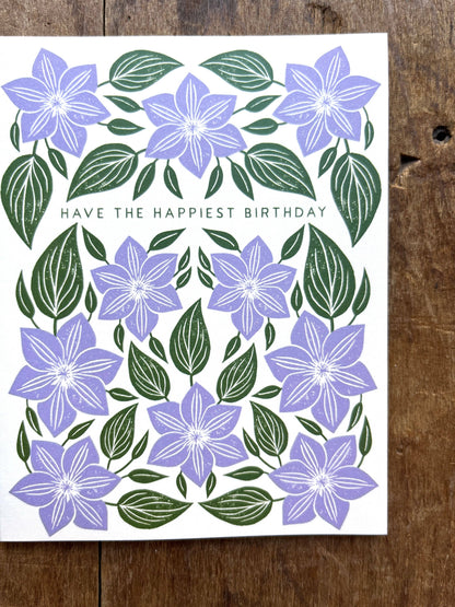 "Have the Happiest Birthday," Greeting Card