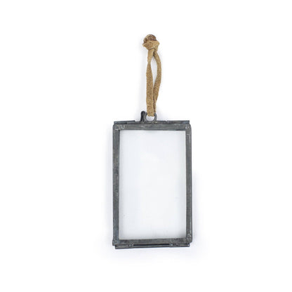 Small Ornament Frame with Zinc Finish 1.5" x 2.5"