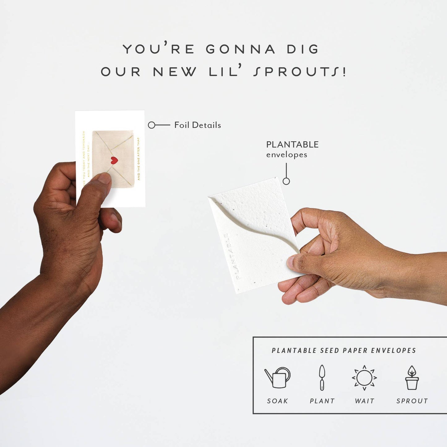 Love Letters Sprout - Love + Friendship Mini Greeting Card