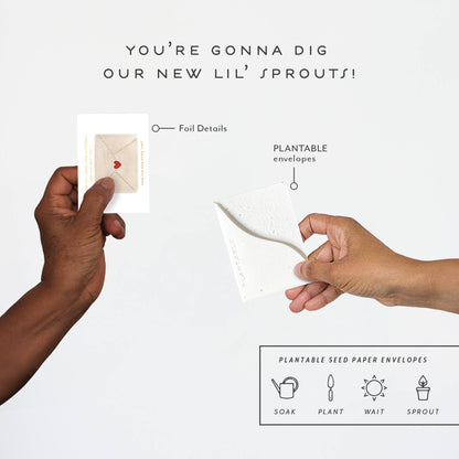 Love Letters Sprout - Love + Friendship Mini Greeting Card