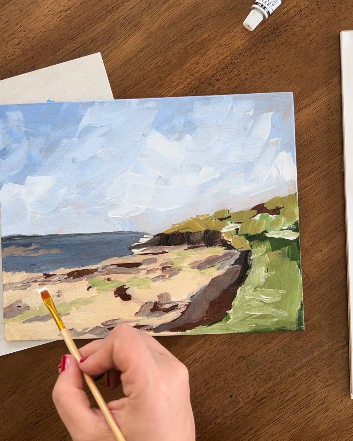 Seashore Path Painting Kit, Impressionist Painting Kit
