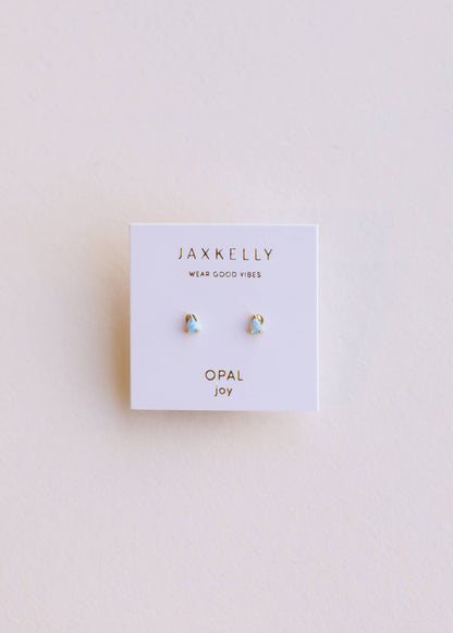 Teardrop - Fire Opal - Gold Earrings