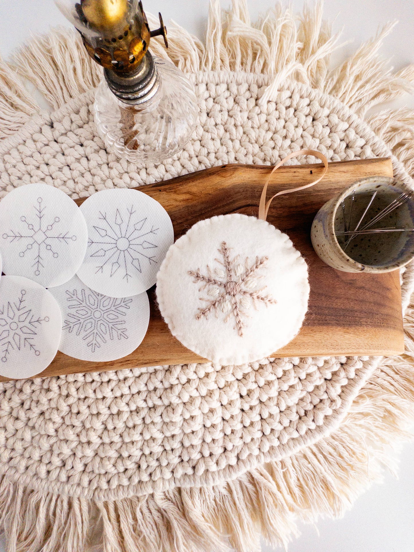 Stick and Stitch Snowflake Embroidery Patterns