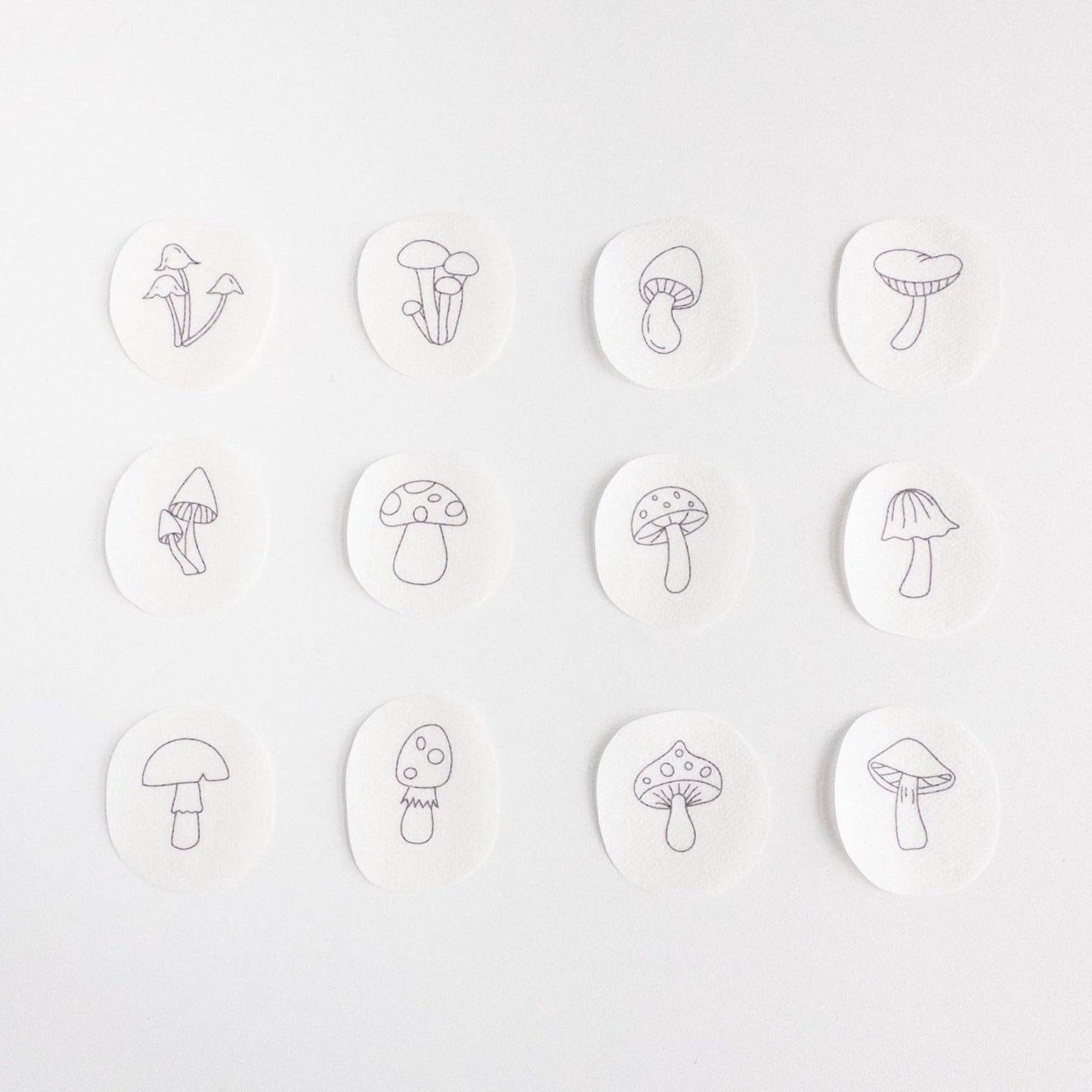 Mini Mushroom Stick and Stitch Embroidery Patterns