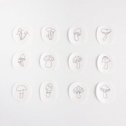 Mini Mushroom Stick and Stitch Embroidery Patterns