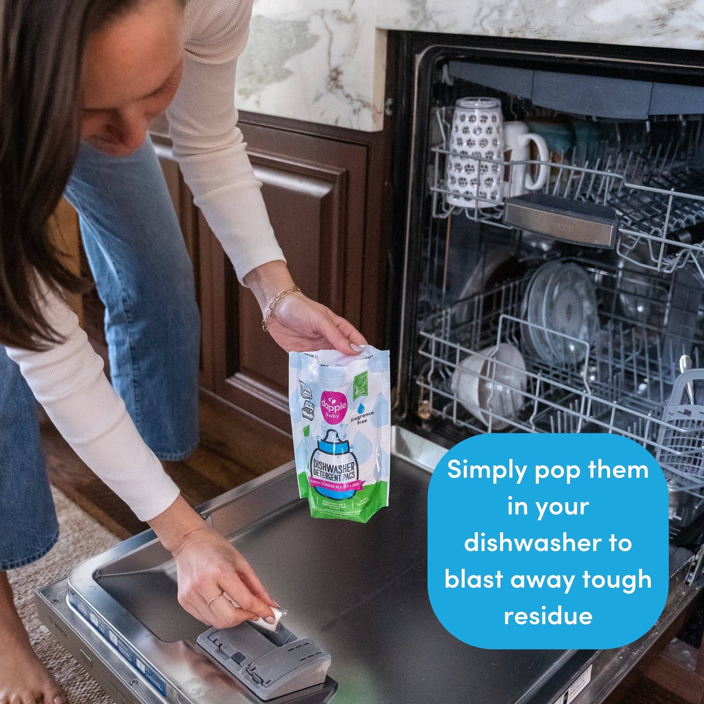 Dapple Baby Auto Dishwasher Pacs, Fragrance Free, 25 ct