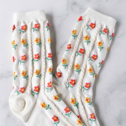 Kate Floral Casual Socks