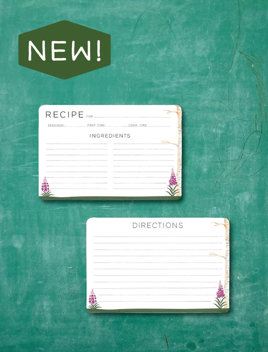 Fireweed Recipe Cards - w/rounded corners 