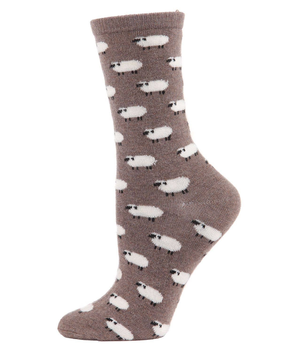 MeMoi Sheep Cashmere Blend Crew Socks