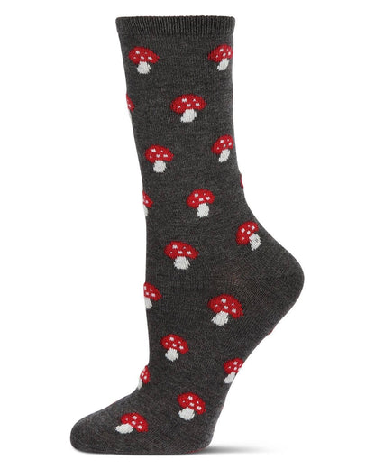 Women's Mushroom Cashmere Crew Socks