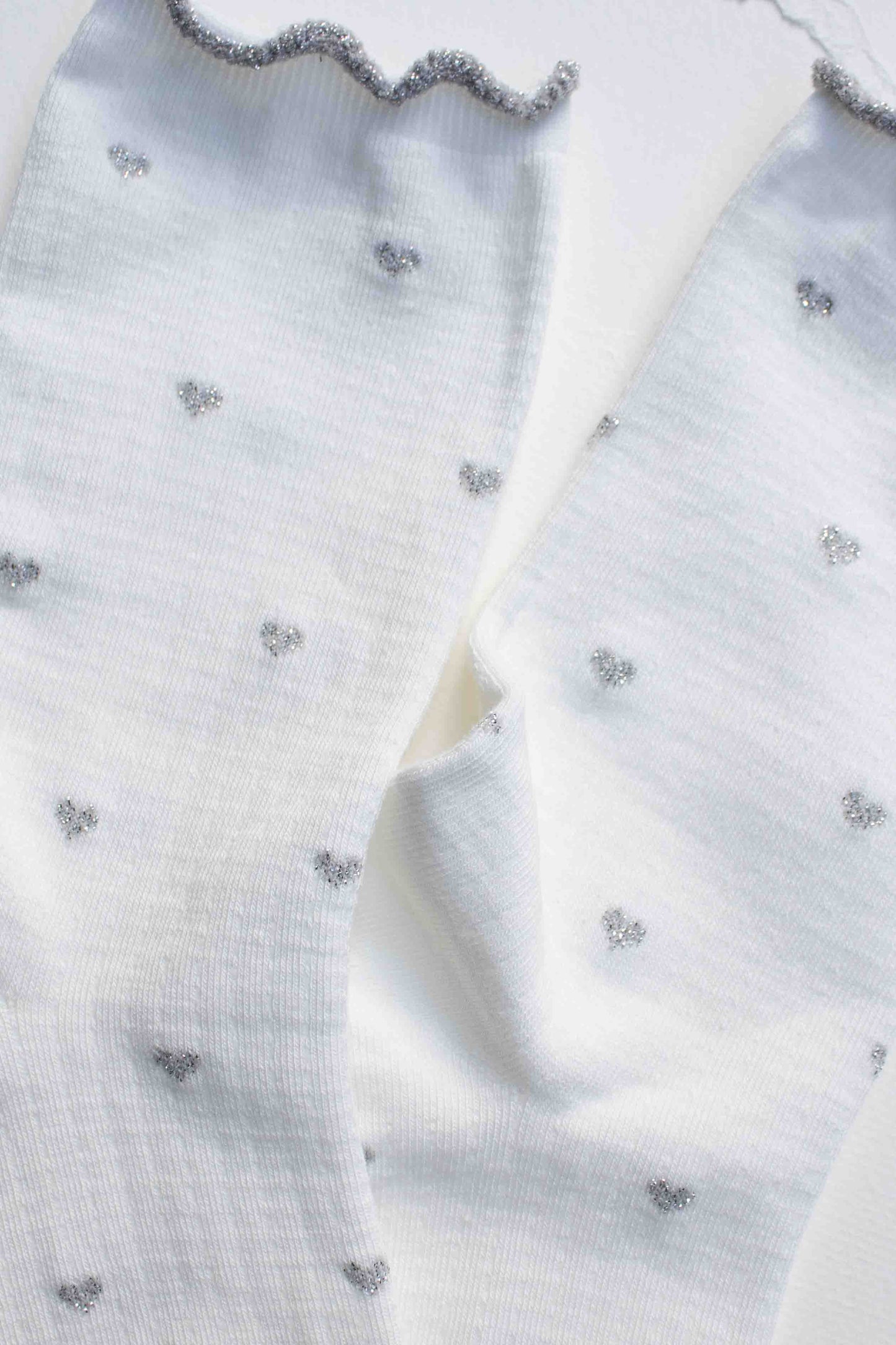 Mini Heart Ruffle Cotton Blend Socks