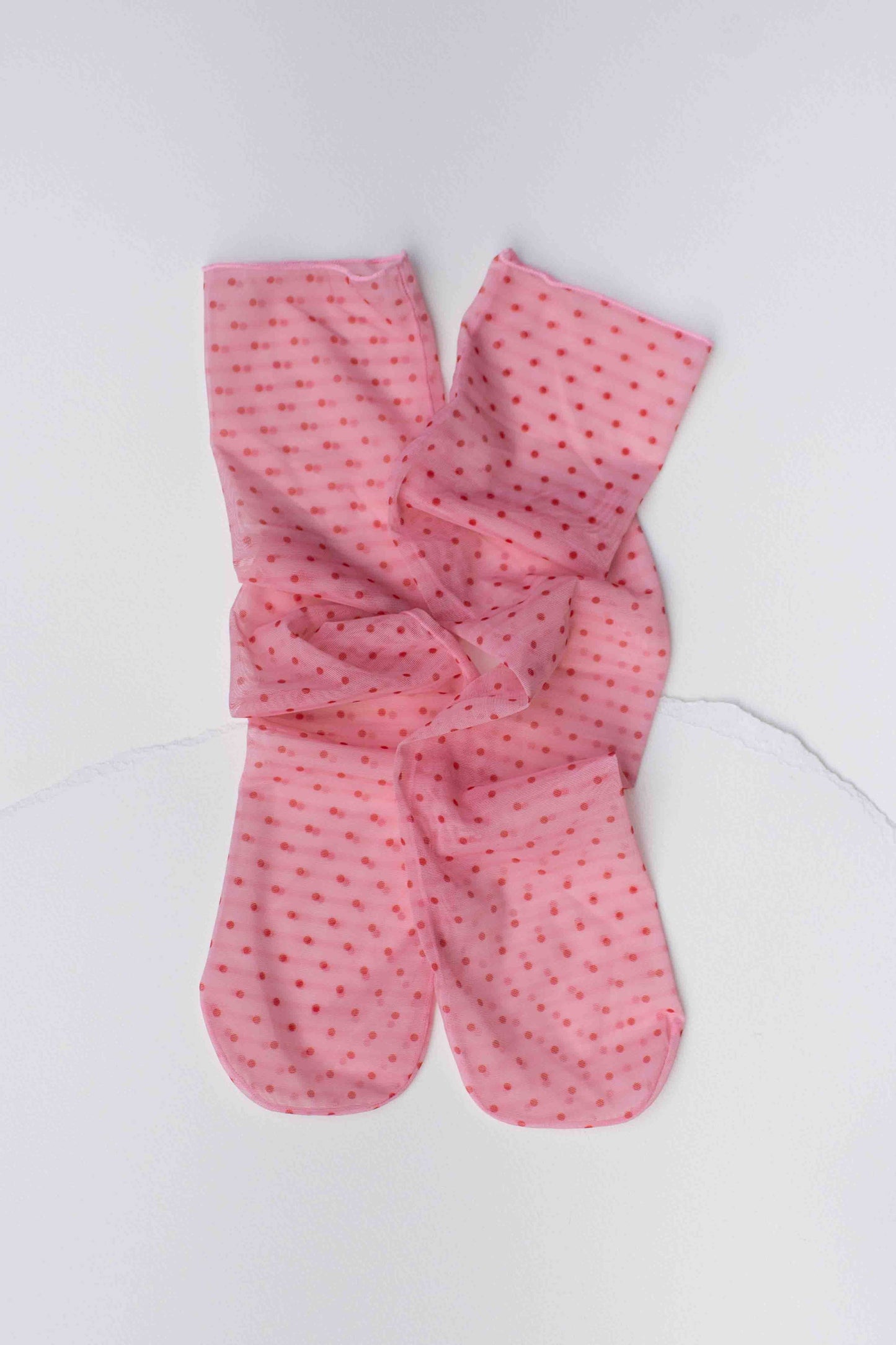 Sheer Patterned Crew Socks