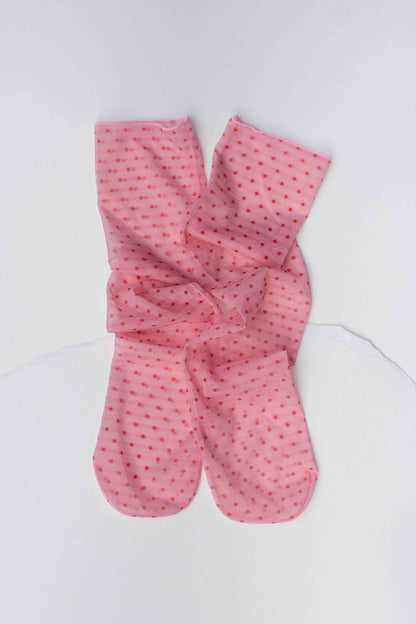 Sheer Patterned Crew Socks