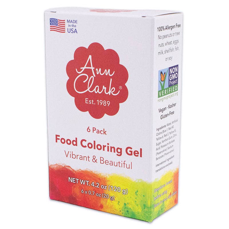 Ann Clark Food Coloring Gel 6-pack