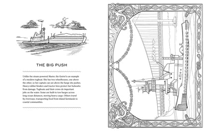 Working Boats Coloring Book: Coloring Book of Life at Sea