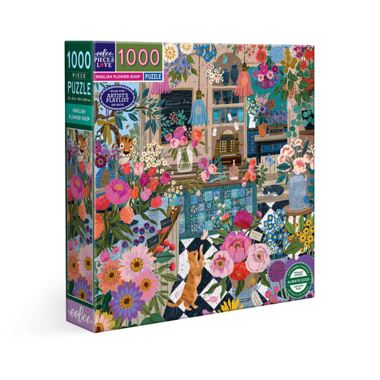 English Flower Shop 1000 Piece Puzzle