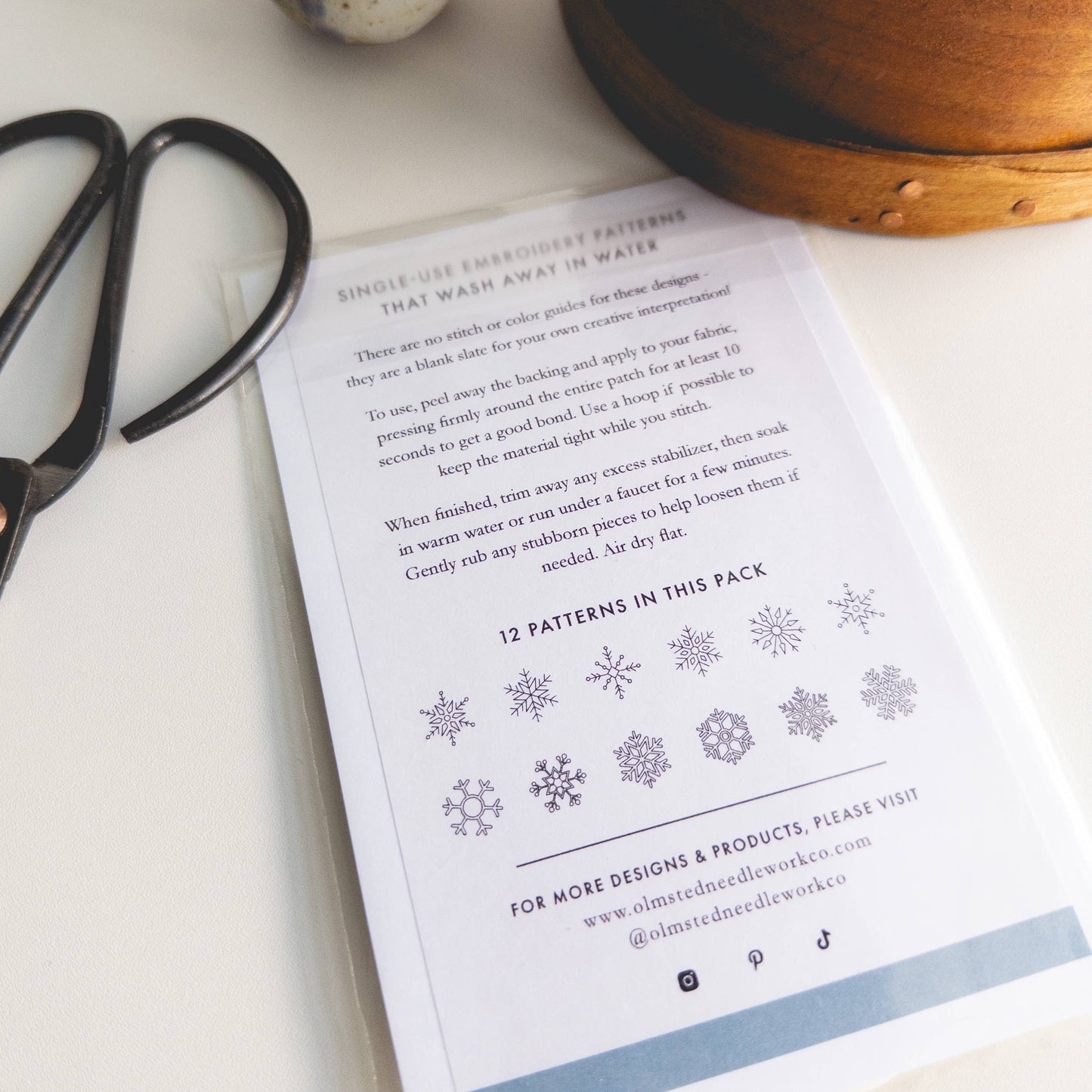 Stick and Stitch Snowflake Embroidery Patterns