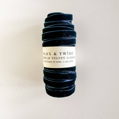 Flax & Twine 3/8" Velvet Ribbon - 10 Yards
