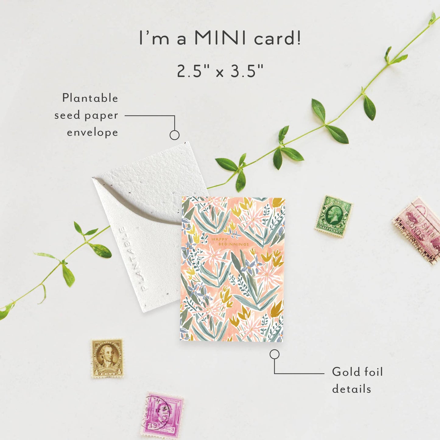 Happy Beginnings Sprout - Wedding Mini Greet 2.5 x 3.5