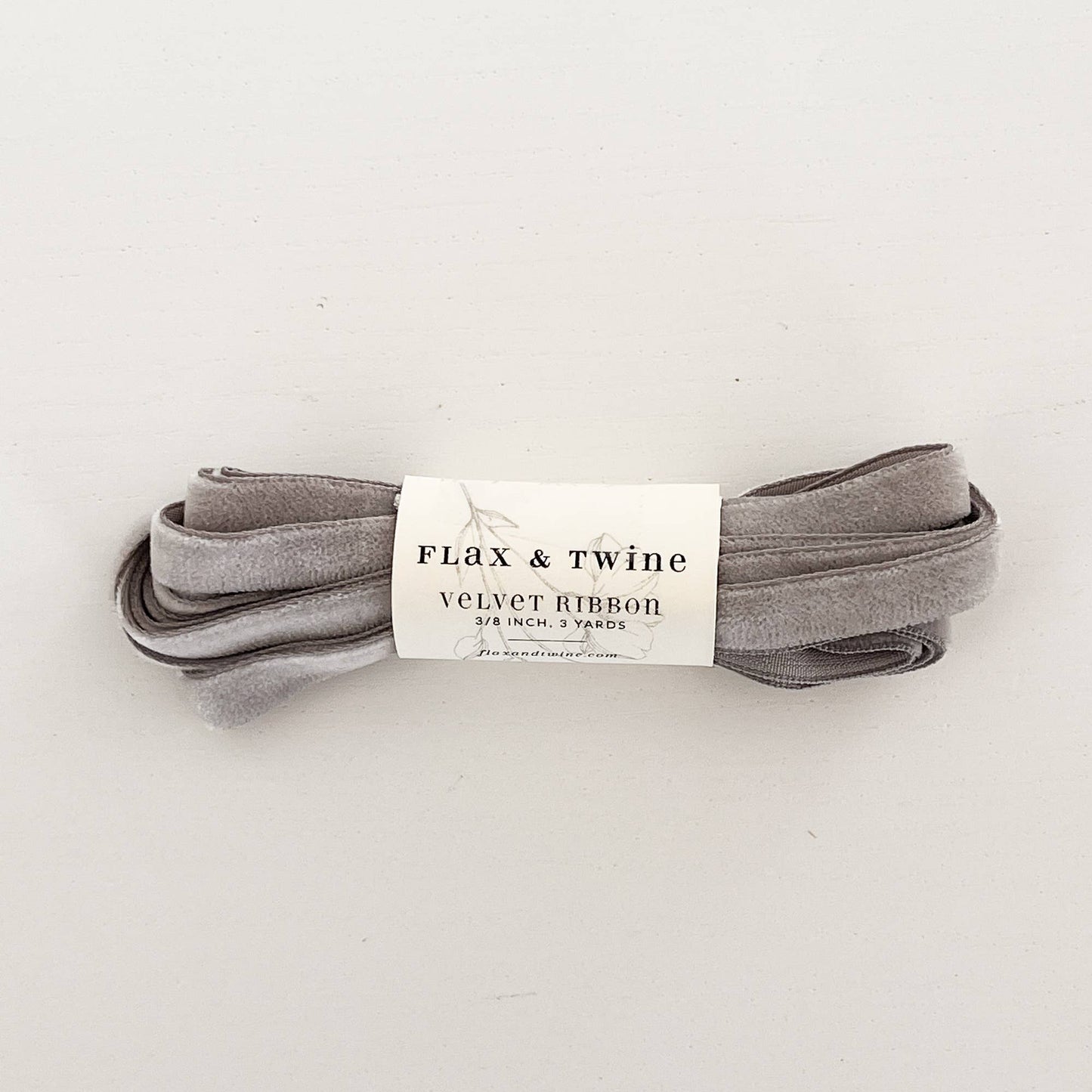 Flax & Twine 3/8" Velvet Ribbon - 3 Yards