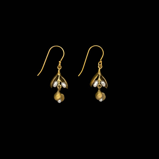 Eucalyptus Seed Dainty Wire Earrings
