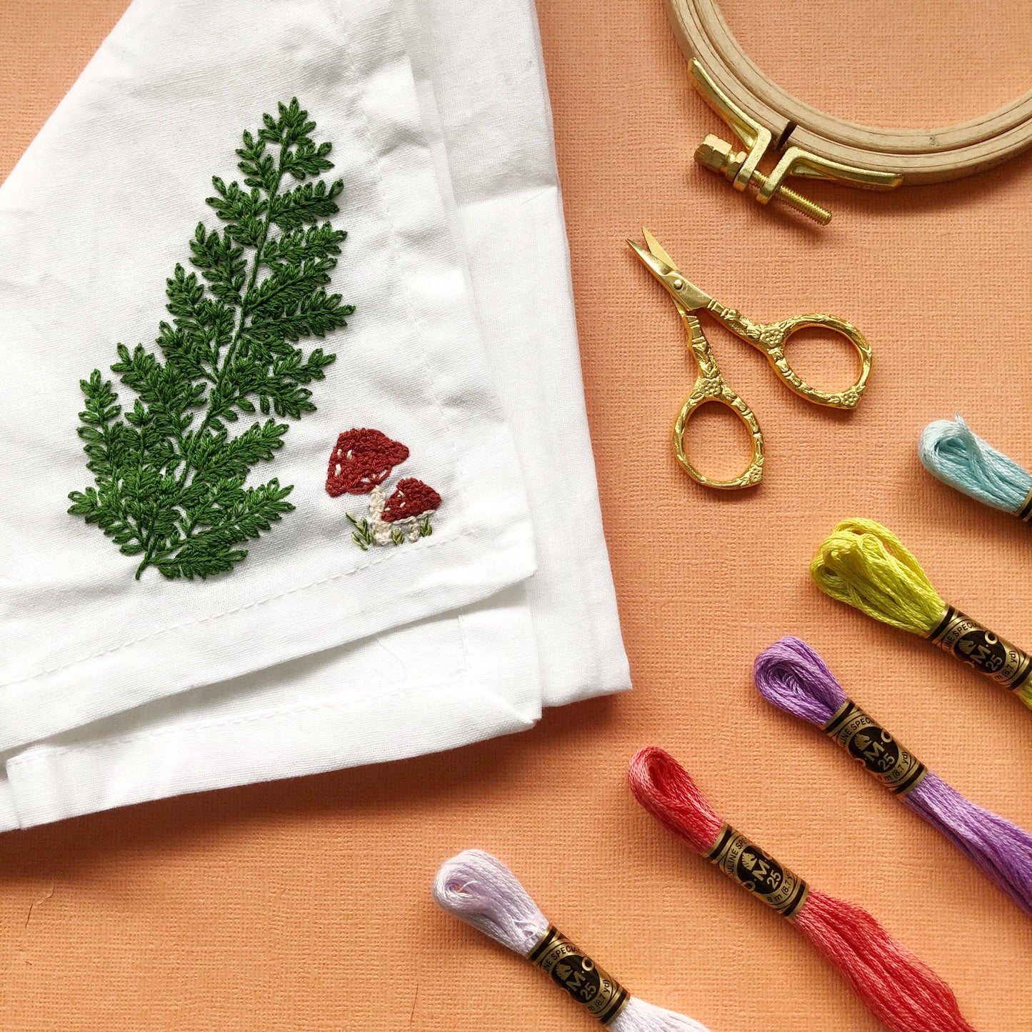 Forest Forage - Peel Stick and Stitch Hand Embroidery Patter