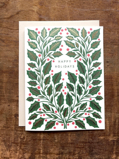 "Happy Holidays," Greeting Card