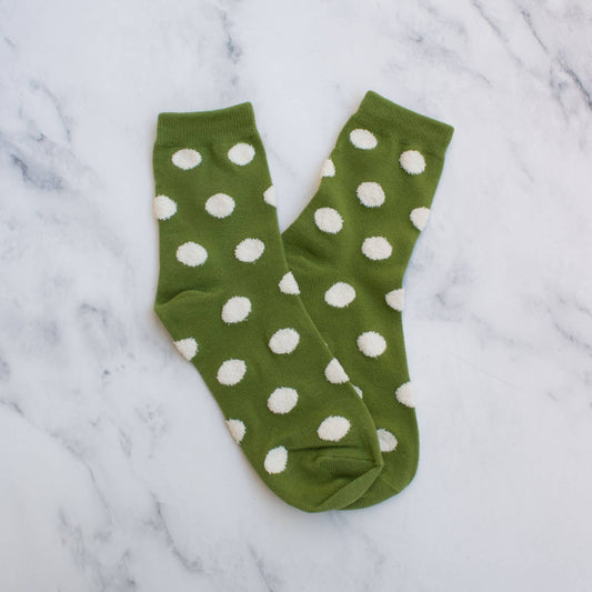 Women's Polka Dots Puff Casual Socks