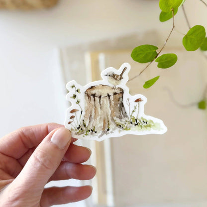 Tree stump sticker