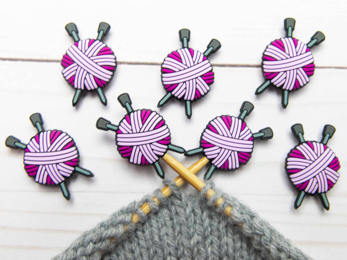 Pink Yarn Ball | Stitch Stoppers