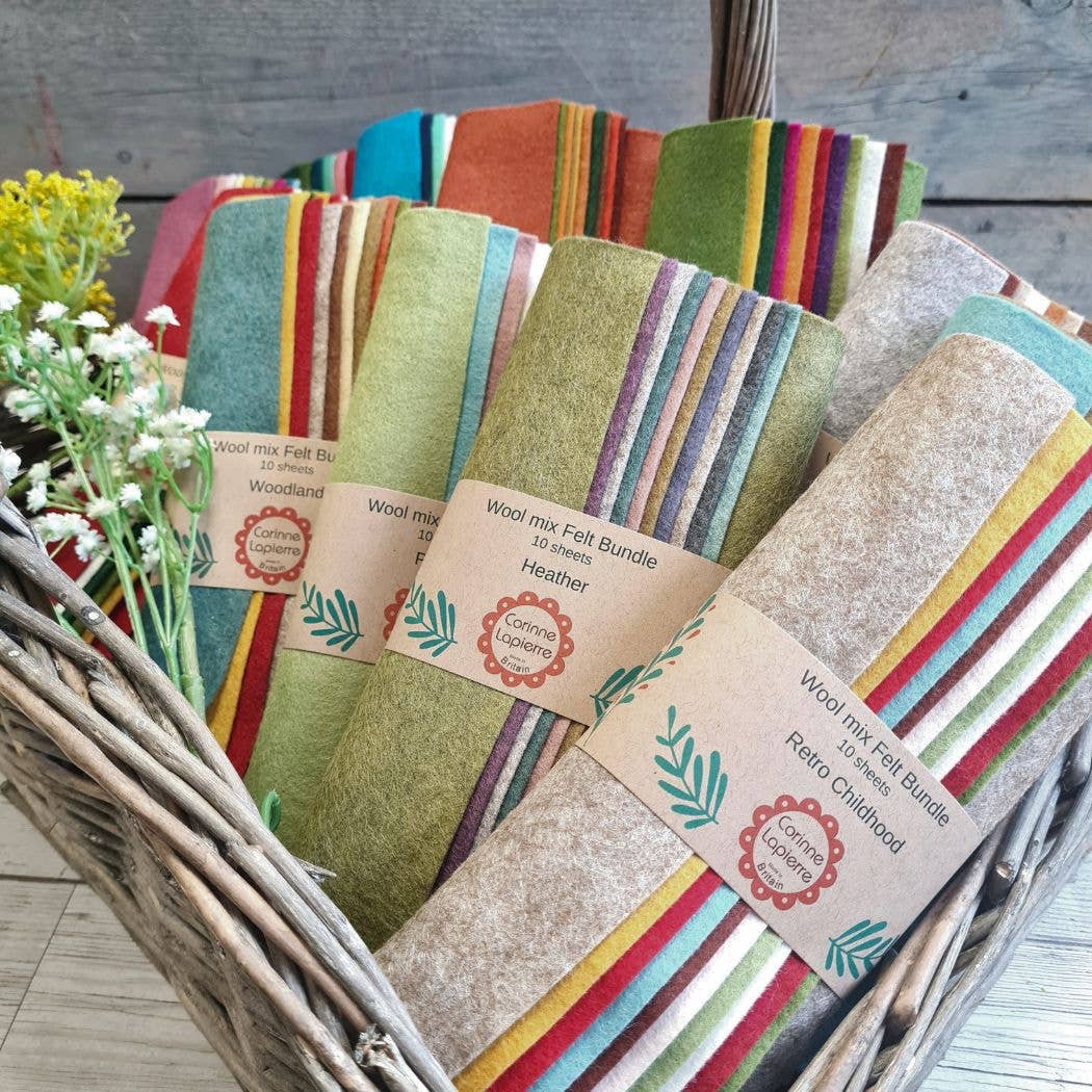 Felt Bundle of 10 Sheets - 12 themes