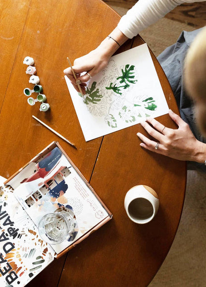 Zinna Blooms Paint-By-Numbers kit