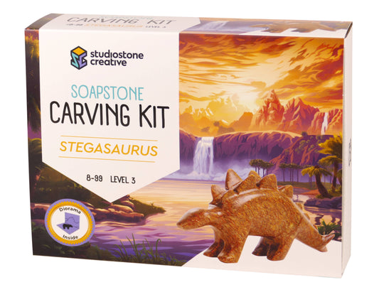 Stegosaurus Soapstone Carving and Whittling