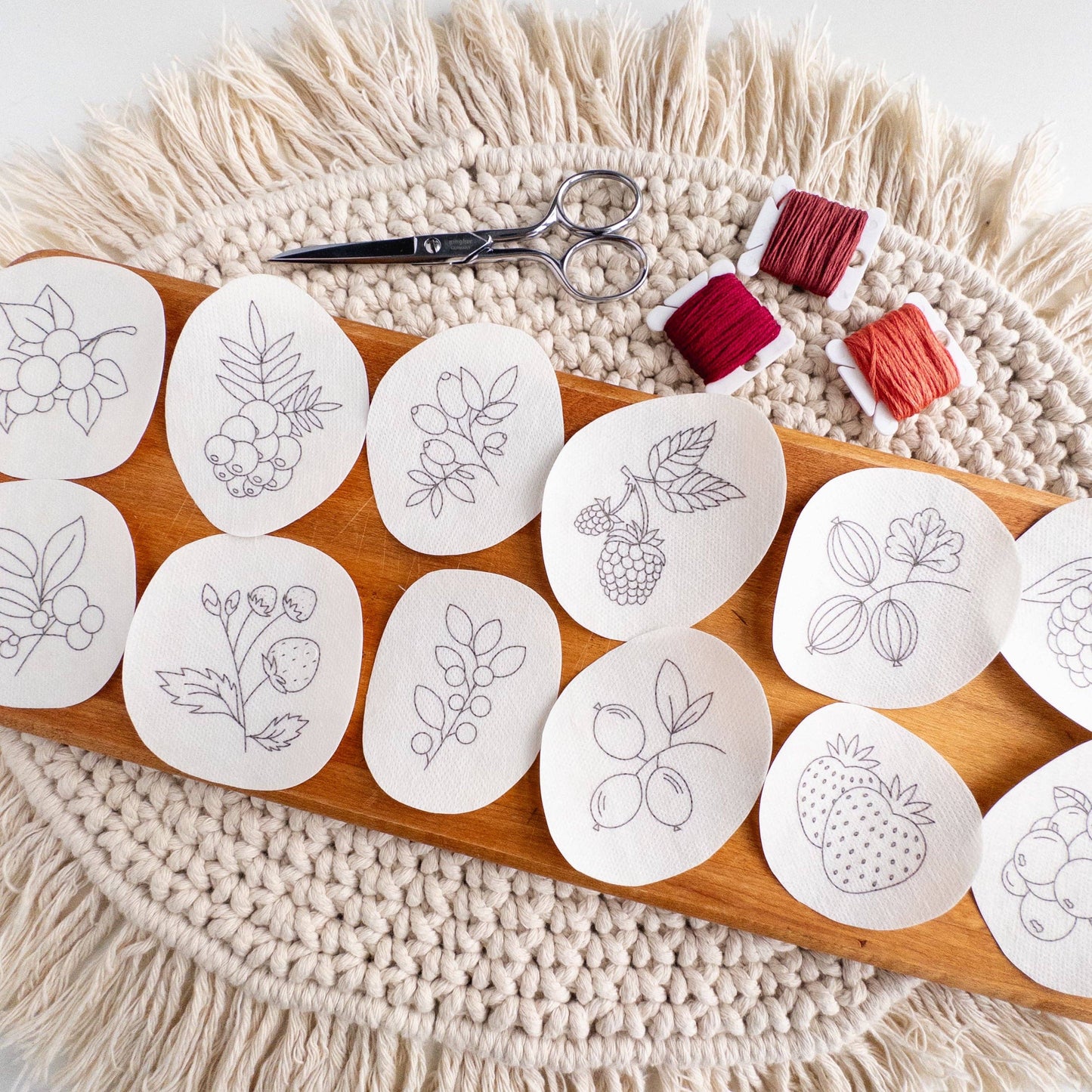 Stick and Stitch Berry Embroidery Patterns