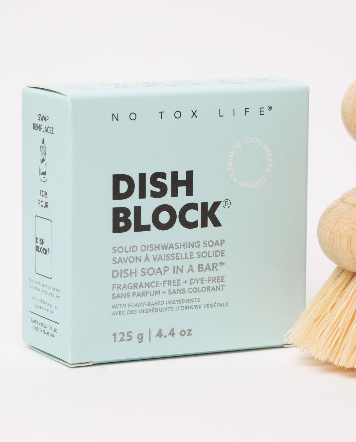 DISH BLOCK® solid dish soap 4.4oz | 125g Fragrance Free