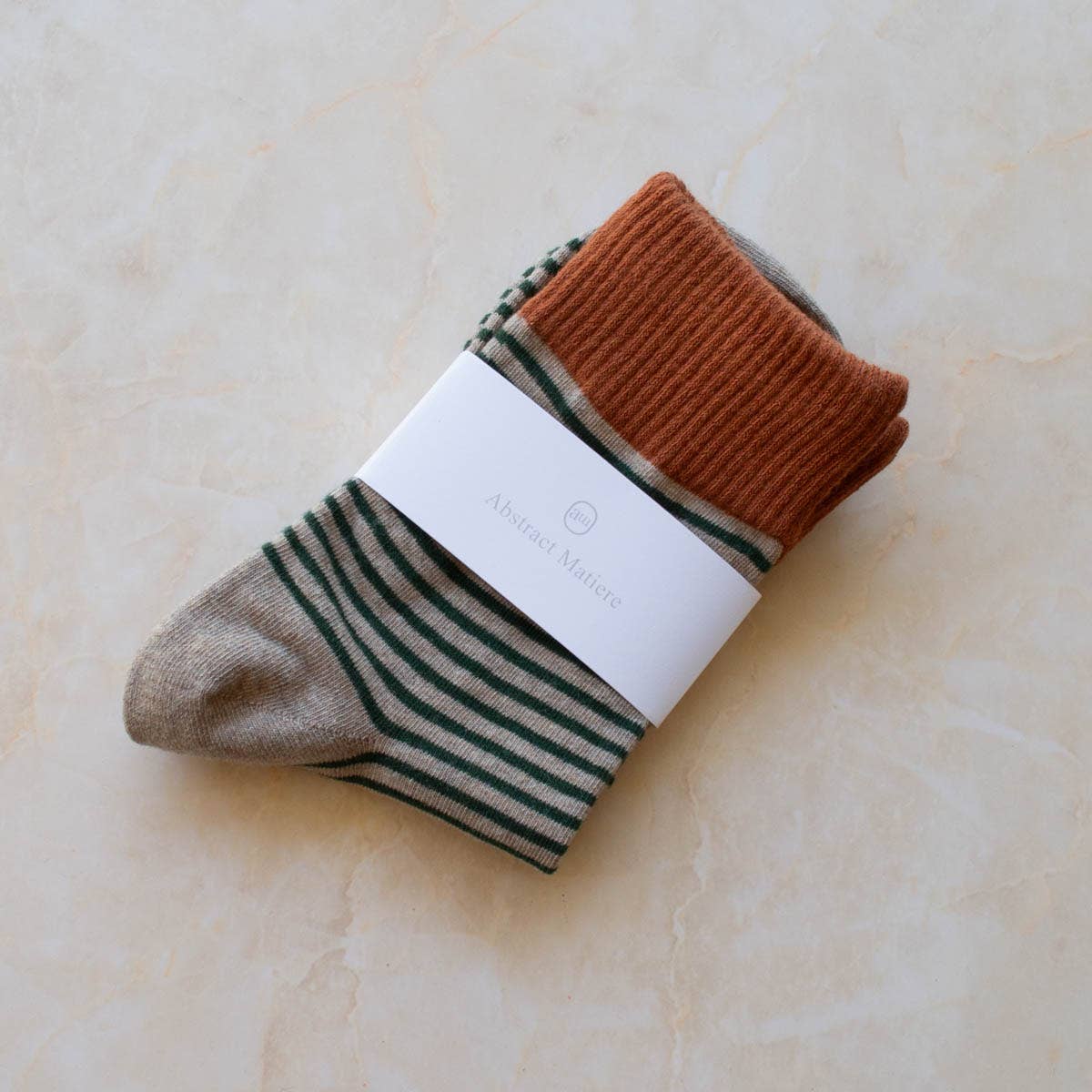 2 Tone Stripe Casual Socks