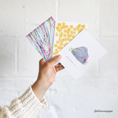 Indigo Flowers | Thinking of You, Condolence, Sympathy Card